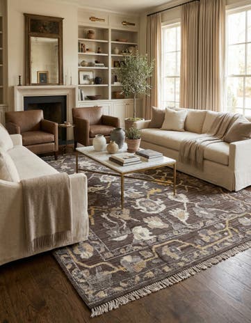 10' 4 x 13' 6 Hand Knotted Oushak Wool Rug