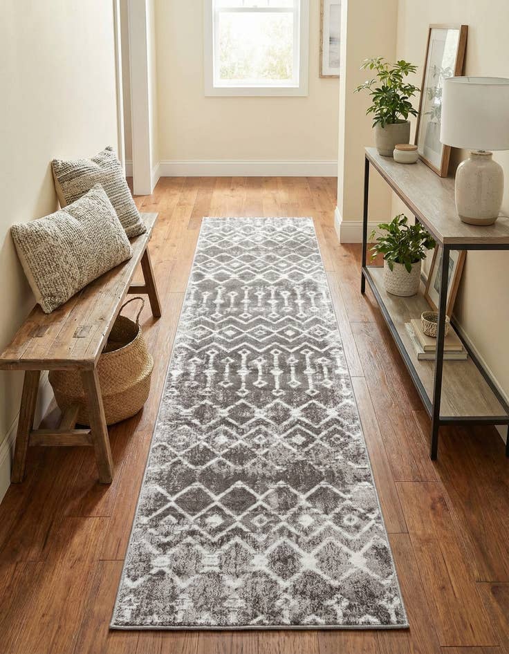 Detail image of  2' 7 x 12' Bohemian Trellis Runner Rug