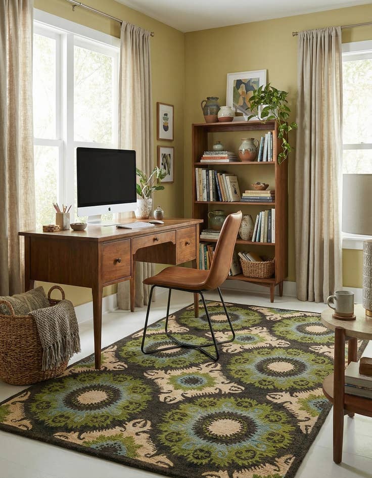 Detail image of 5' x 8' Luna Wool Rug