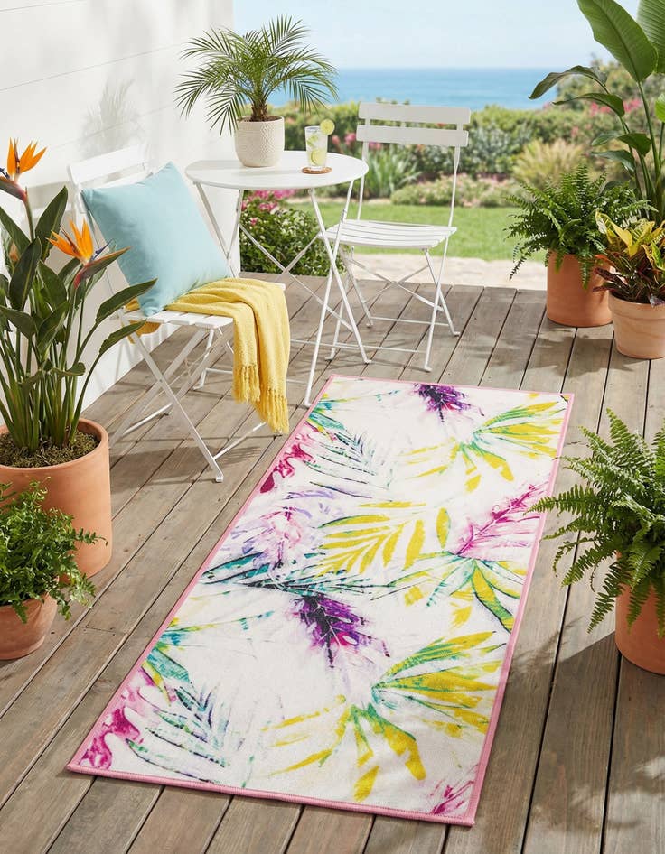 Detail image of 2' x 5' 1  Washable Jill Zarin Caribbean Indoor / Outdoor Runner Rug