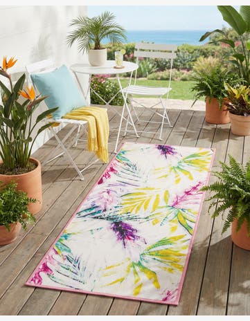 2' x 5' 1 Easy-Clean Jill Zarin Caribbean Indoor / Outdoor Runner Rug