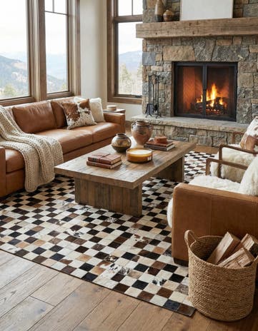 5' 2 x 7' 11 Cowhide Stocks Rug