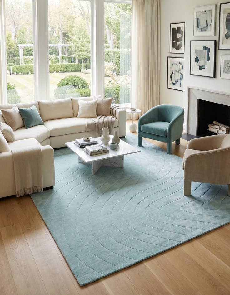 Detail image of 9' 10 x 13' 1  Hand Knotted Darya Wool Rug