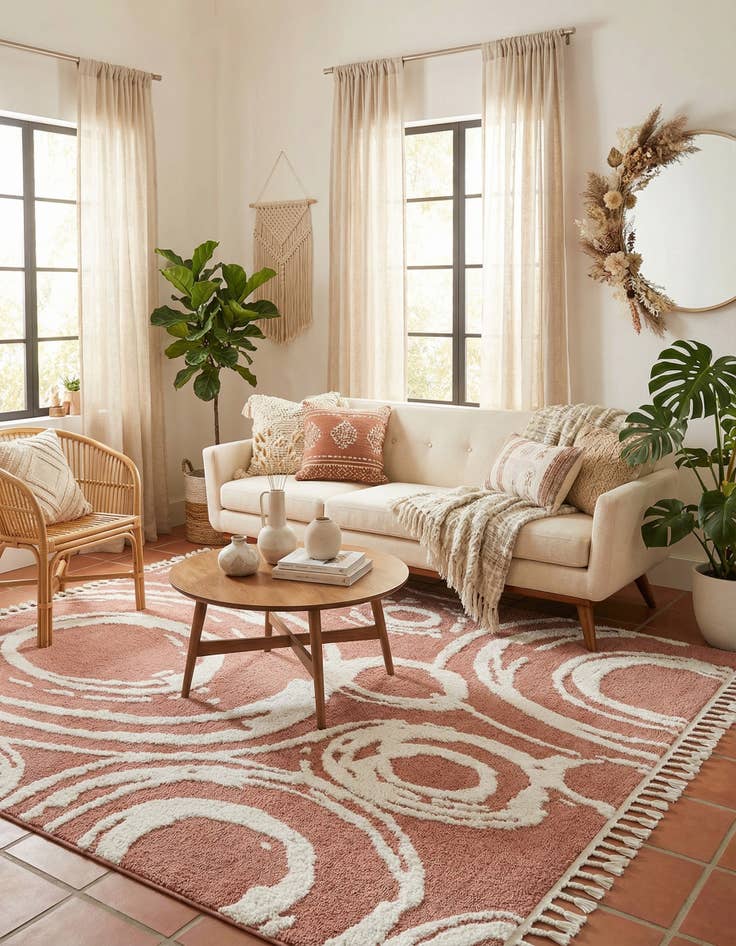 Detail image of  7' 10 x 7' 10 Boho Square Rug