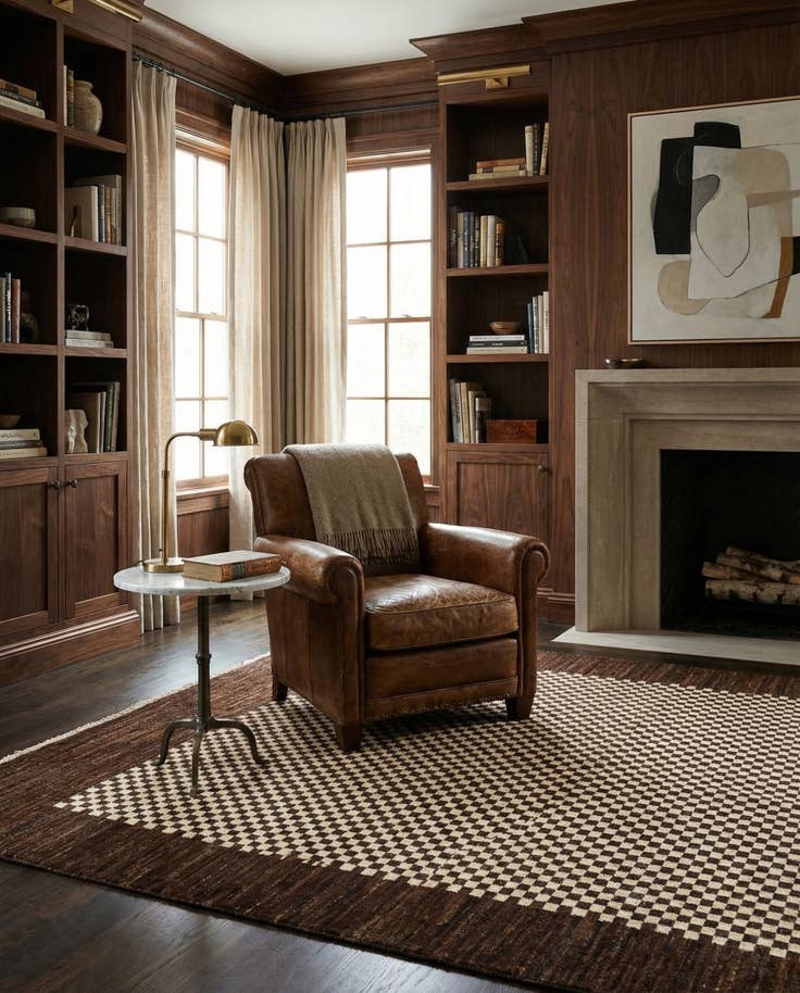 Detail image of 5' 7 x 8' Hand Knotted Modern Ziegler Wool Rug