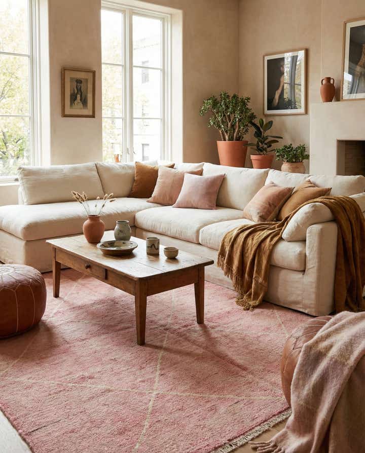 5' 8 x 7' 10 Hand Knotted Moroccan Wool Rug