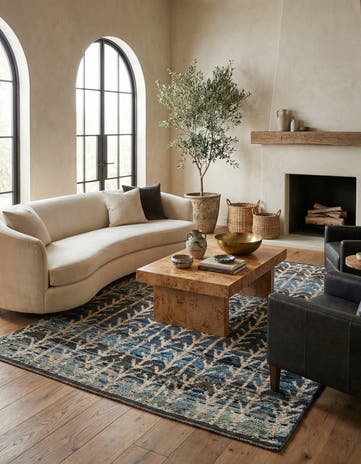 5' x 8' 4 Hand Knotted Moroccan Wool Rug
