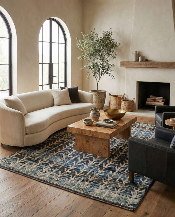 5' x 8' 4 Hand Knotted Moroccan Wool Rug