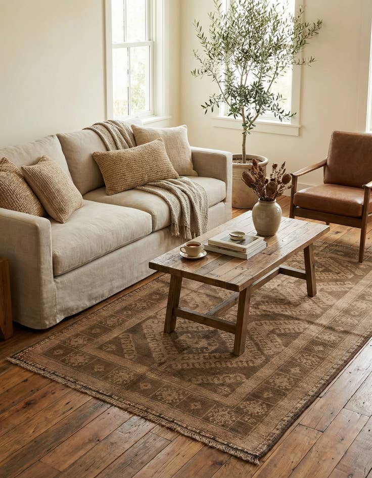 Detail image of 3' 5 x 6' 3  Hand Knotted Ultra Vintage Persian Wool Rug