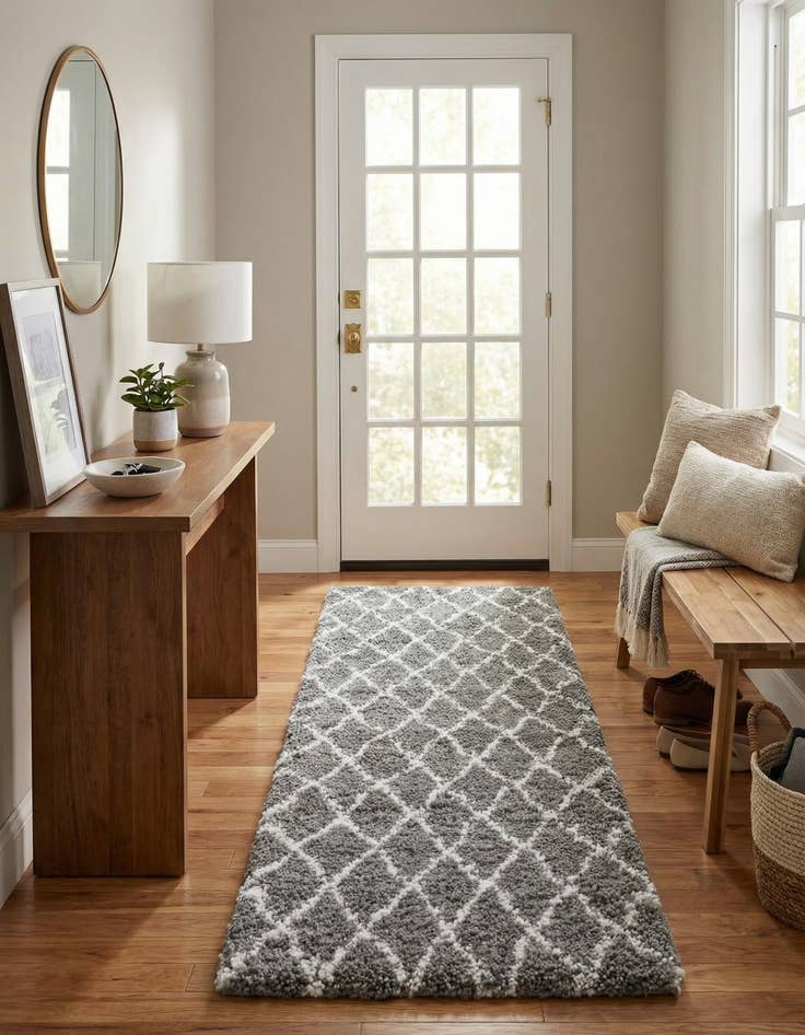 Detail image of 2' 7 x 6' Marrakesh Shag Runner Rug