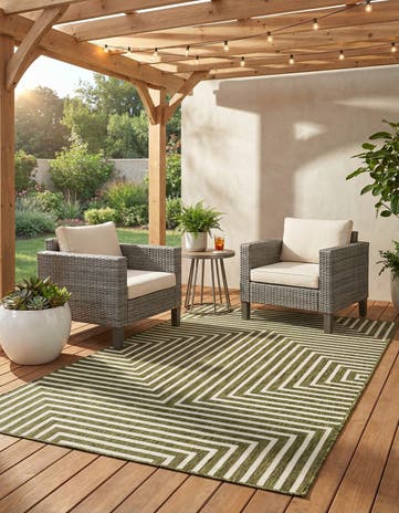 5' 3 x 7' Easy-Clean Modern Indoor / Outdoor Rug