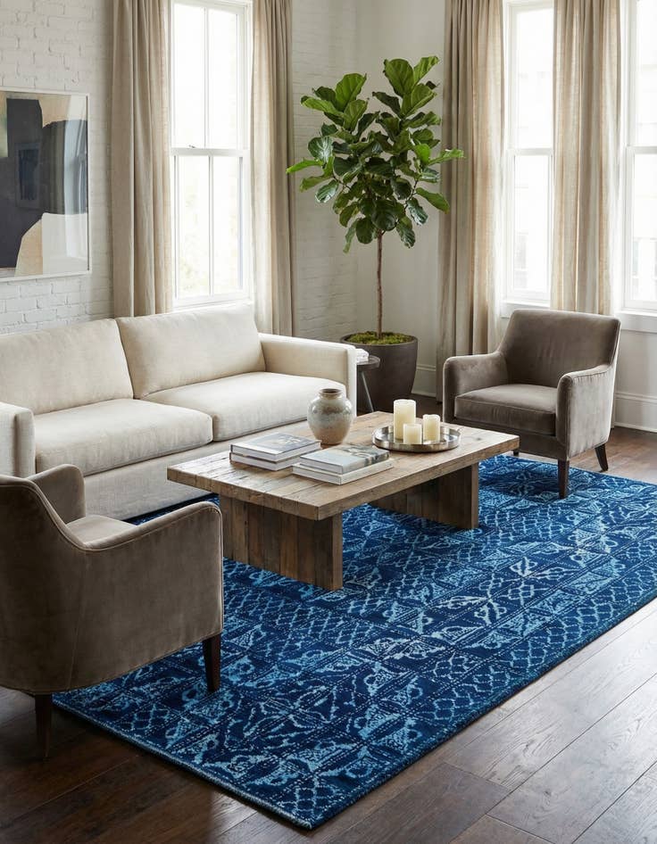 Detail image of 6' x 9'  Hand Knotted Darya Rug