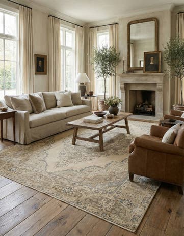 9' 7 x 12' 5 Hand Knotted Ultra Vintage Persian Wool Rug
