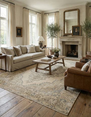 9' 7 x 12' 5 Hand Knotted Ultra Vintage Persian Wool Rug