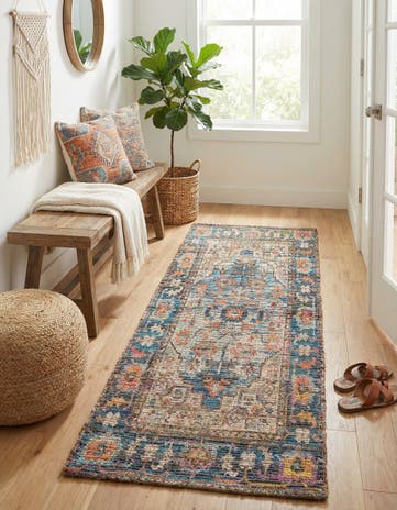 2' 2 x 6' 1 Hand Woven Chenille Jute Runner Rug