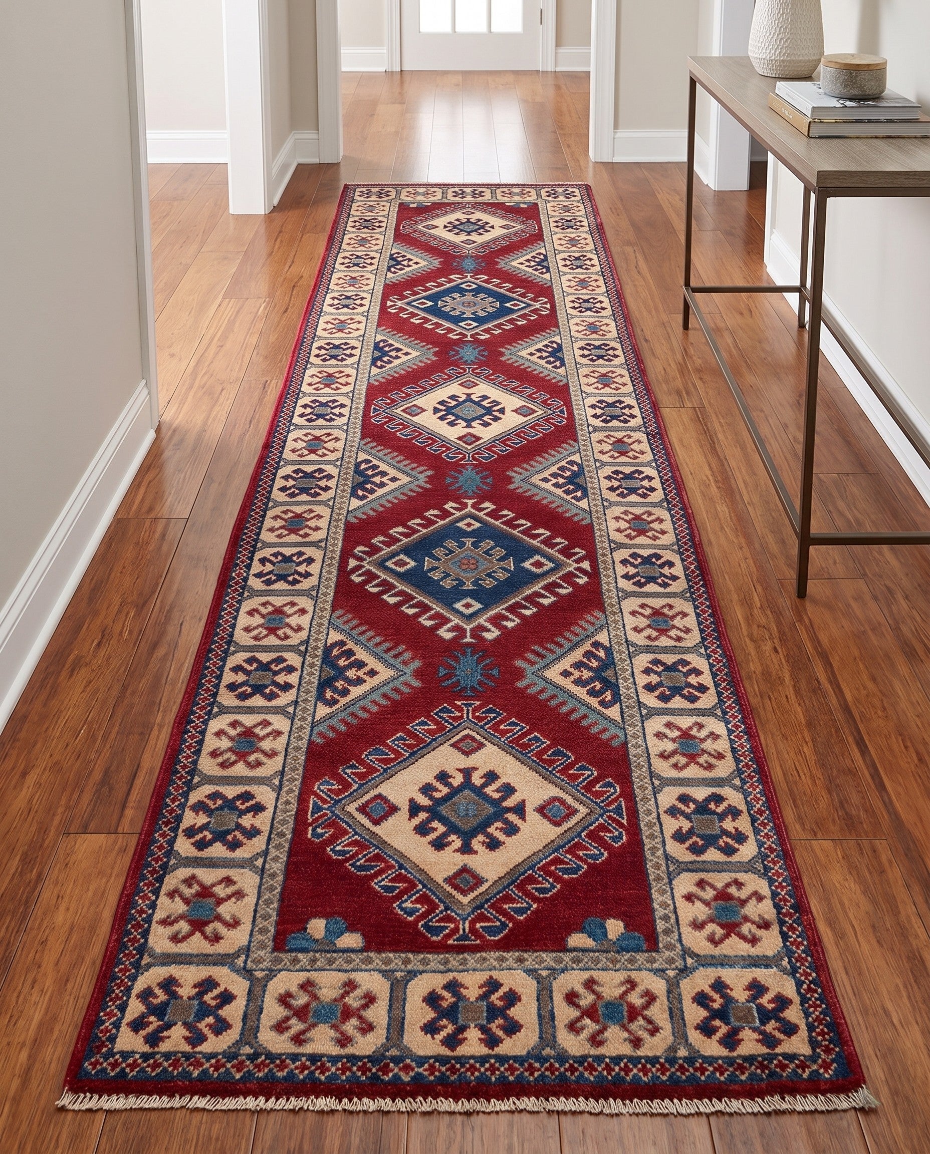 2' 8 x 9' 4 Hand Knotted Kazak Runner Rug
