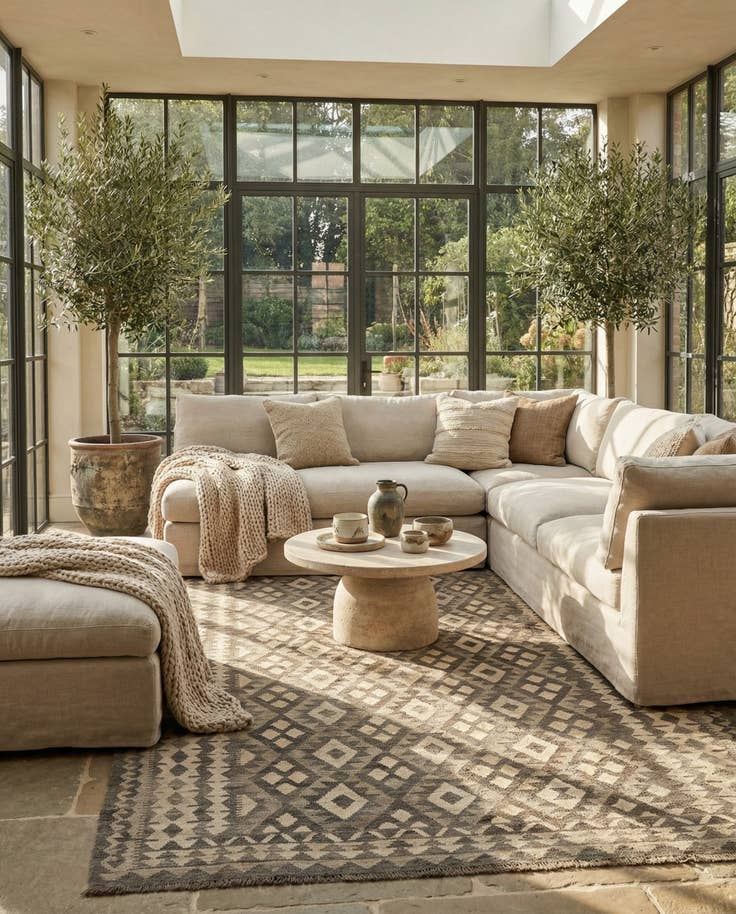 Detail image of 6' 9 x 9' 6 Hand Knotted Kilim Maymana Wool Rug