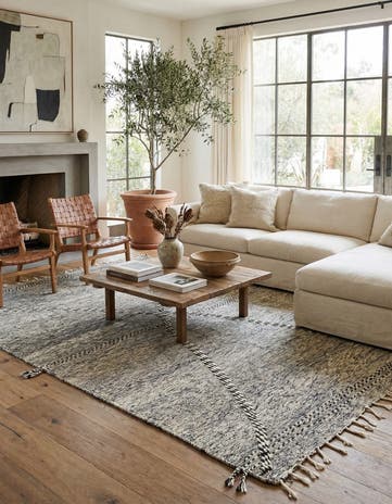 6' 7 x 10' 9 Hand Knotted Moroccan Wool Rug