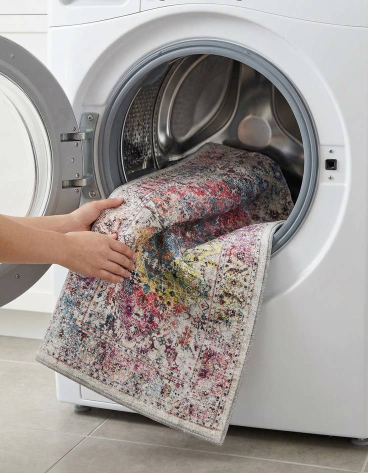 Detail image of 2' x 5'  Washable Yara Runner Rug