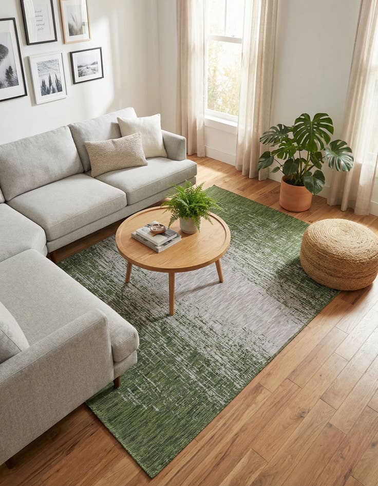 Detail image of  4' x 6'  Washable Modern Indoor / Outdoor Rug