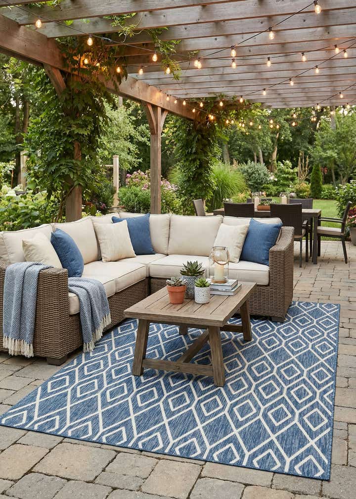 6' x 9' Easy-Clean Jill Zarin Turks and Caicos Indoor / Outdoor Rug