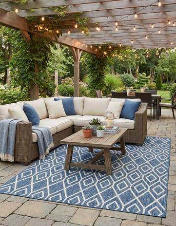 6' x 9' Easy-Clean Jill Zarin Turks and Caicos Indoor / Outdoor Rug