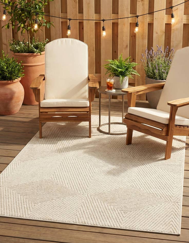 Detail image of 4' x 6'  Washable Sabrina Soto Indoor / Outdoor Rug