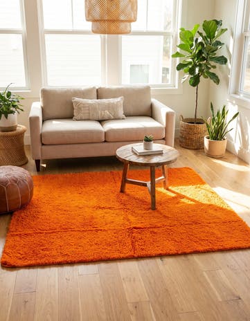5' x 6' 5 Hand Knotted Moroccan Wool Rug