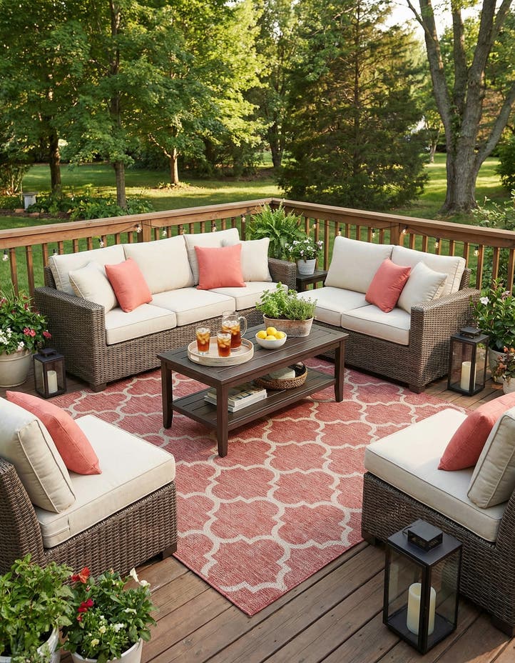 7' 10 x 11' Easy-Clean Lattice Indoor / Outdoo...