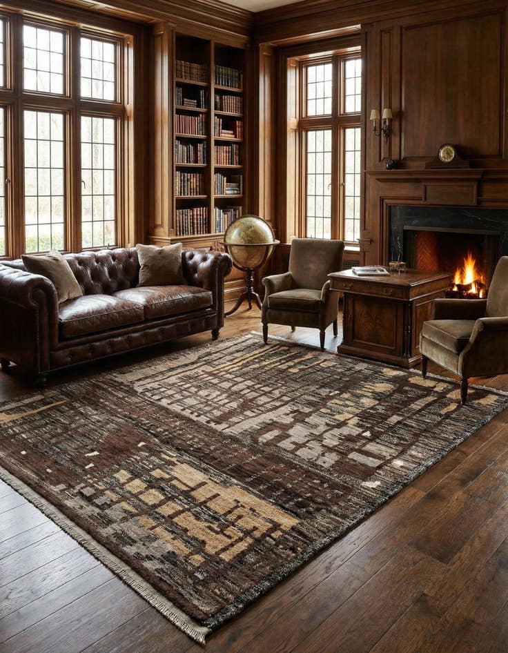 Detail image of 8' 4 x 10' 2  Hand Knotted Beni Marok Rug