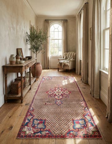 4' x 9' Hand Knotted Ultra Vintage Persian Wool Runner Rug