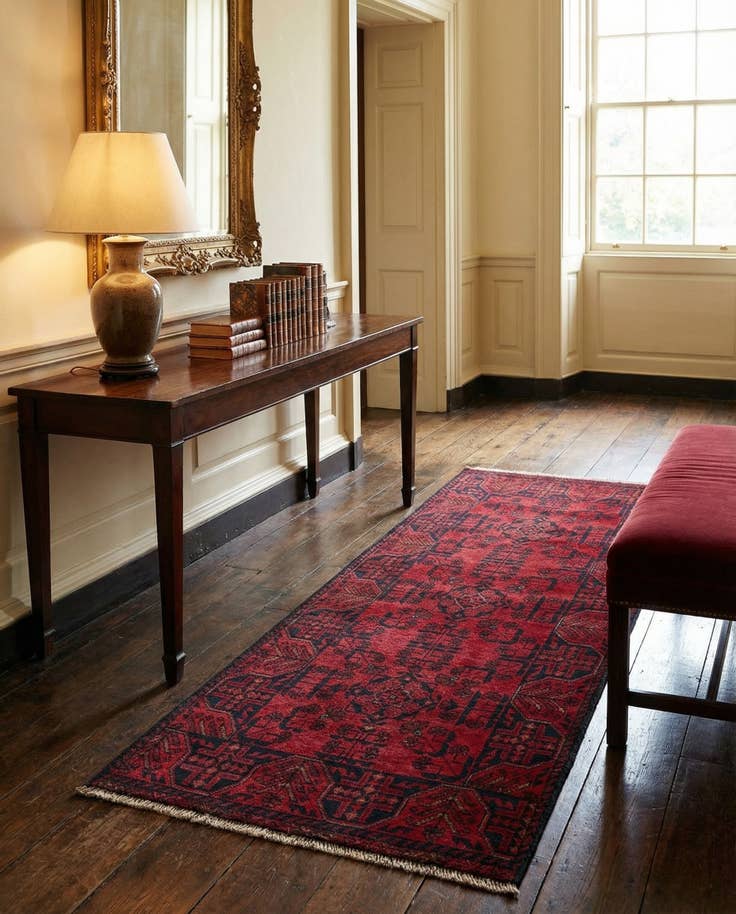 Detail image of 2' 6 x 6' 2 Hand Knotted Khal Mohammadi Wool Runner Rug