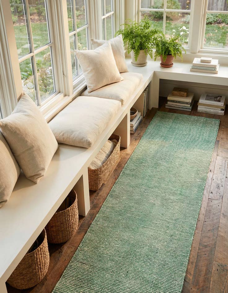 Detail image of 2' x 8'  Hand Woven Jill Zarin English Manor Farmhouse Wool Runner Rug