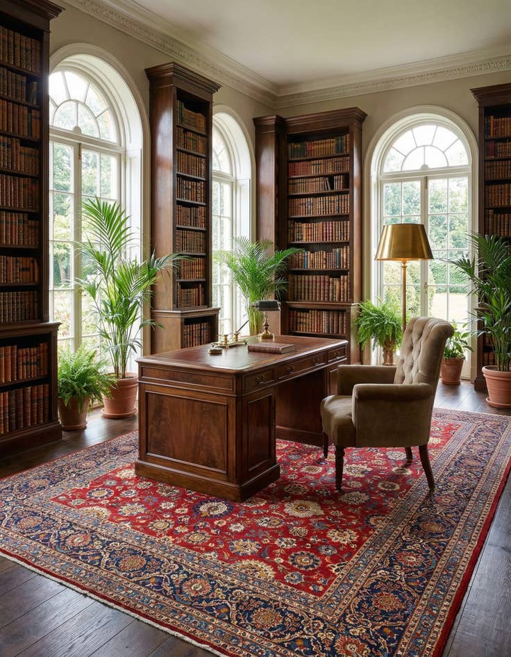 Detail image of  9' 8 x 13' 5 Kashan Wool Rug