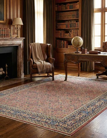 8' 6 x 11' 4 Hand Knotted Sarough Persian Wool Rug
