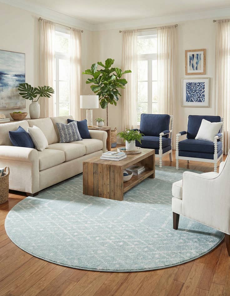 Detail image of  7' 10 x 10' Paxon Trellis Oval Rug