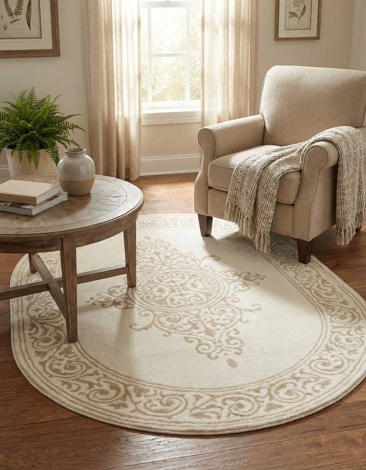 Detail image of 4' x 6' Hermitage Oval Rug