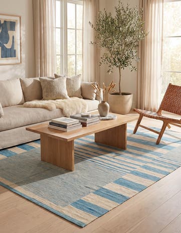 5' 9 x 7' 7 Hand Woven Kilim Modern Wool Rug