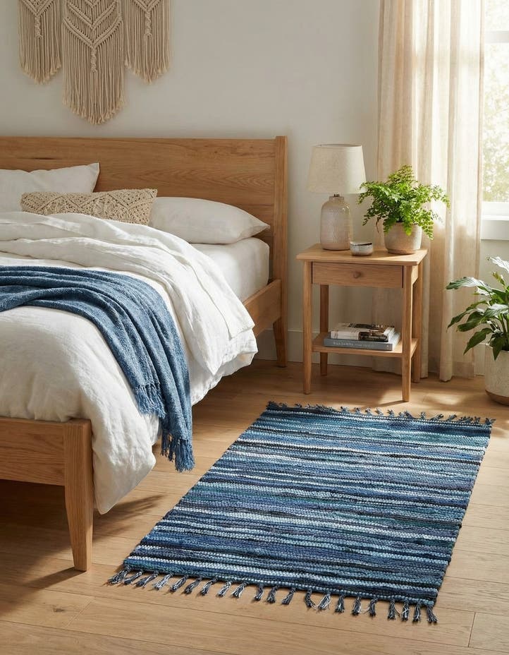 2' 2 x 3' Hand Woven Chindi Cotton Rug