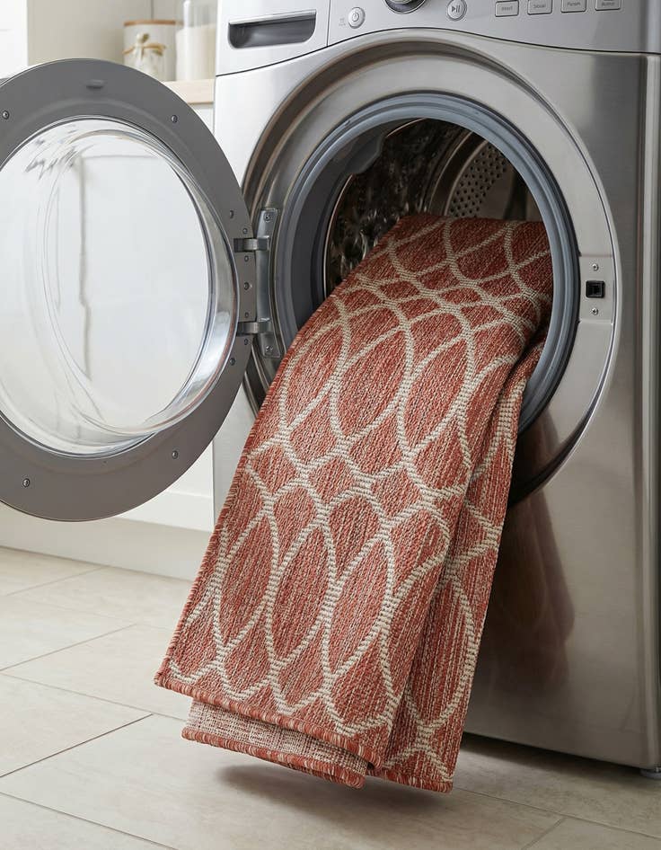 Detail image of 3' x 5' 3  Washable Trellis Indoor / Outdoor Rug