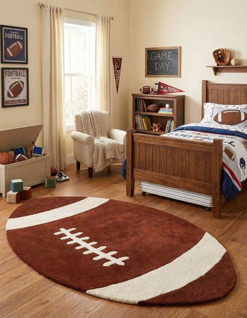 4' 6 x 7' 11 Playtime Kids Wool Freeform Rug
