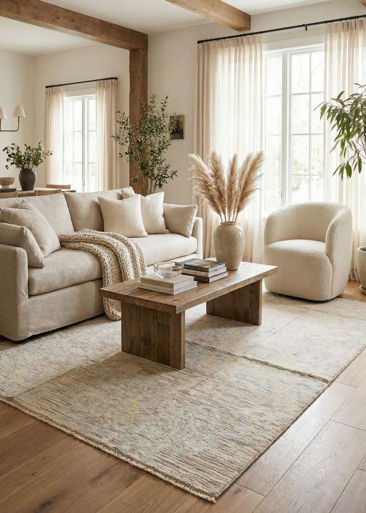 5' 7 x 8' 4 Hand Knotted Darya Wool Rug