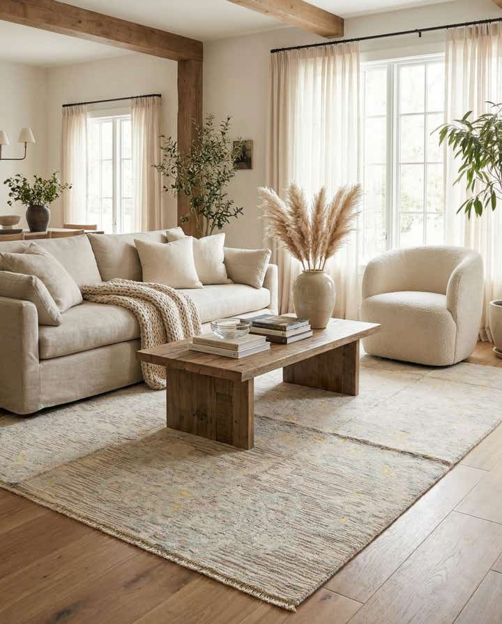 5' 7 x 8' 4 Hand Knotted Darya Wool Rug