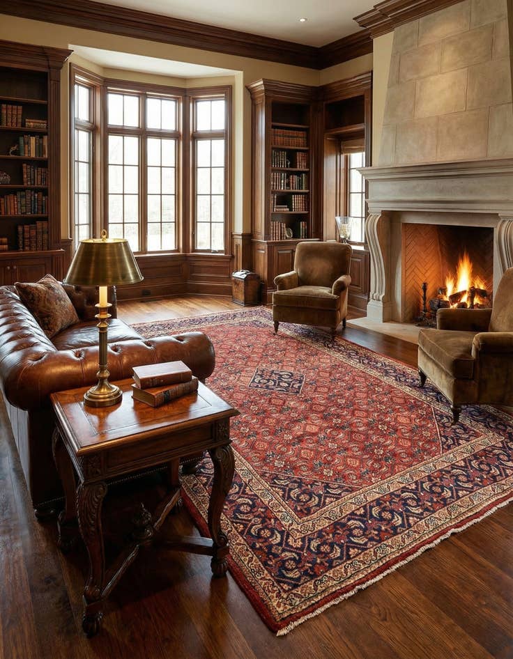 Detail image of 6' 10 x 10' 3 Hamedan Wool Rug