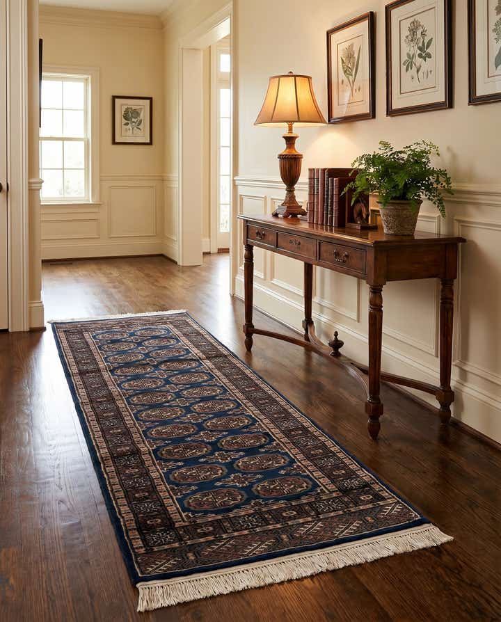 2' 2 x 6' 2 Hand Knotted Bokhara Oriental Wool Runner Rug