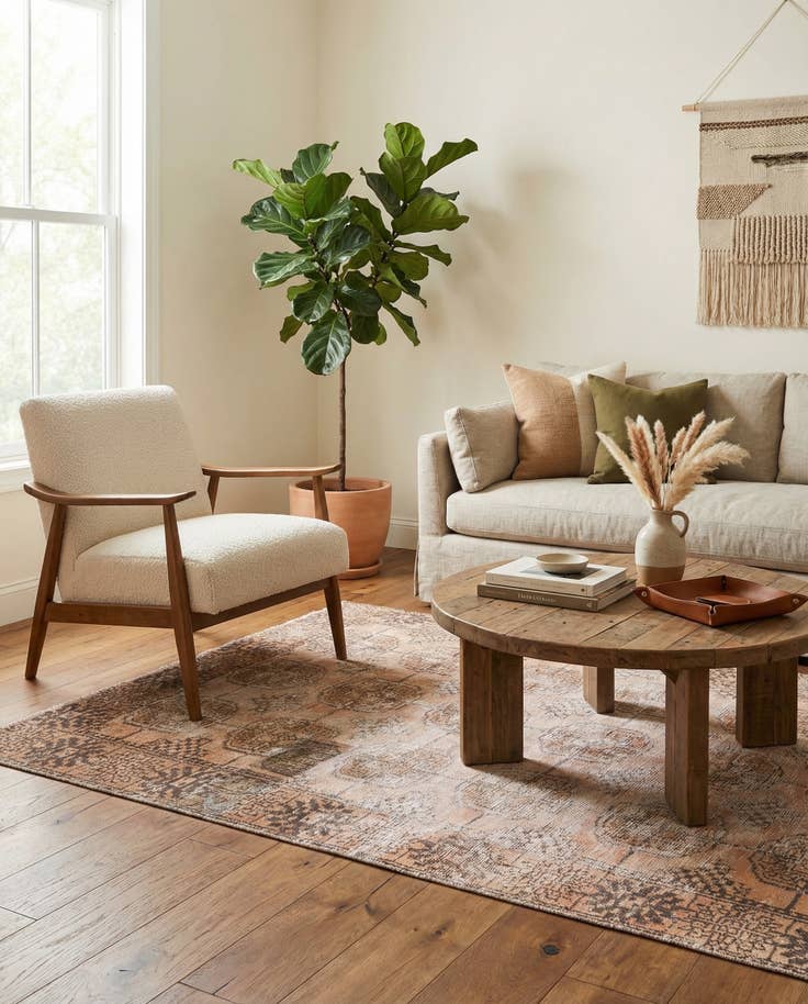 Detail image of 4' x 6' 5 Hand Knotted Ultra Vintage Persian Wool Rug