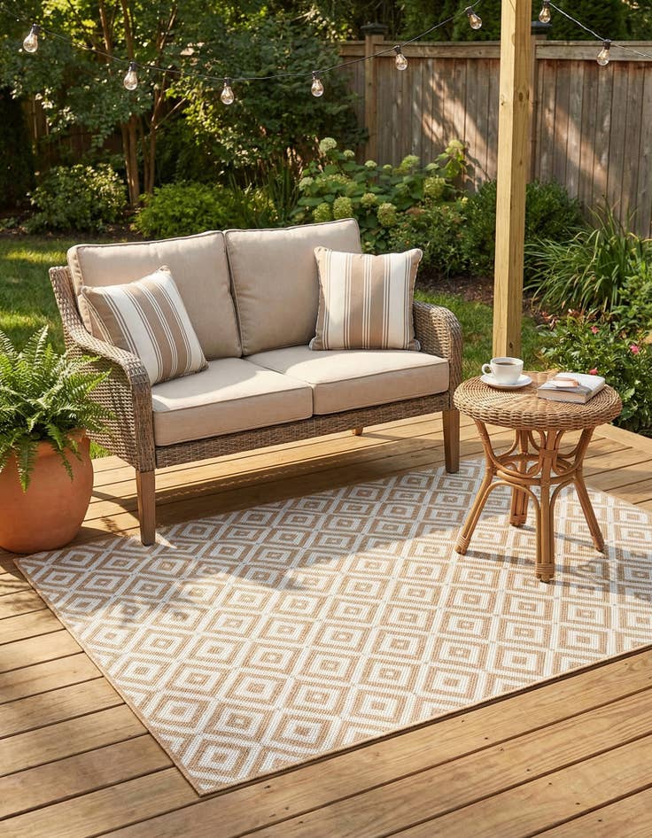 Detail image of 4' x 6'  Washable Jill Zarin Costa Rica Indoor / Outdoor Rug