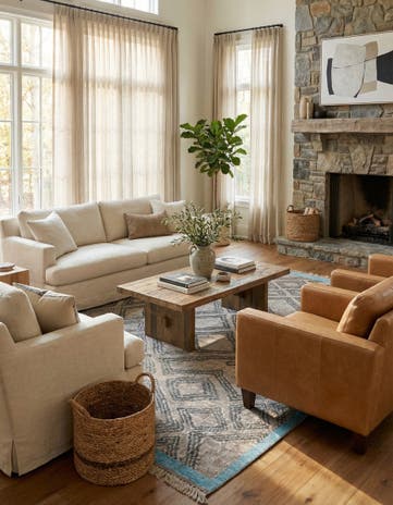 8' x 10' 6 Hand Knotted Oushak Wool Rug