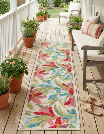 2' 7 x 10' Easy-Clean Casablanca Indoor / Outdoor Runner Rug