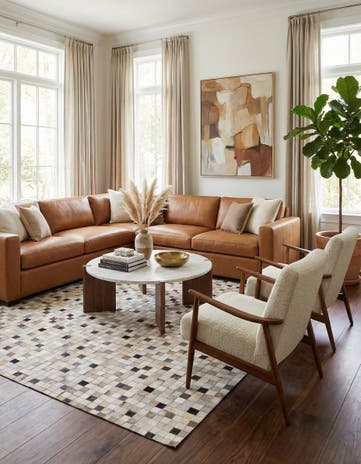 5' x 8' Cowhide Stocks Rug